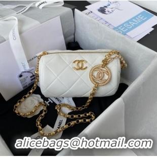 Traditional Specials Chanel MINI BOWLING BAG AS3384 white