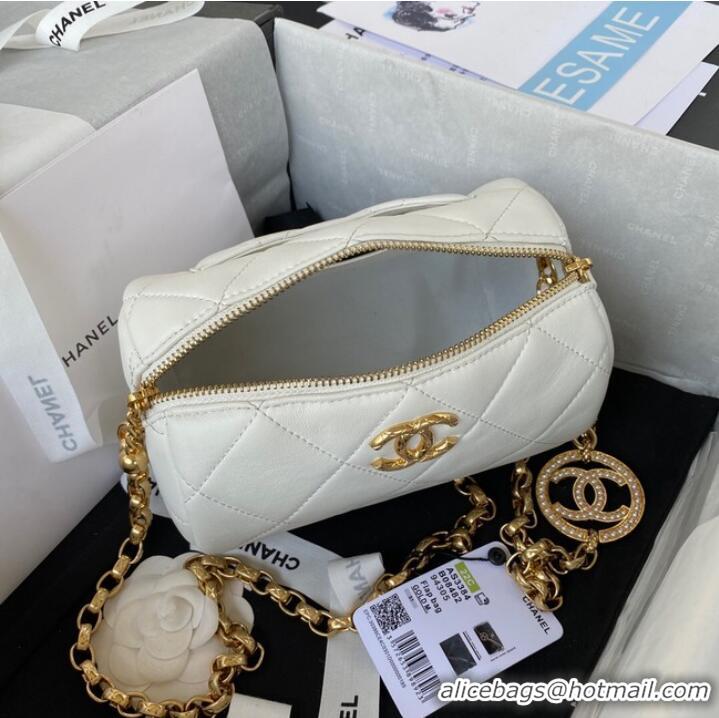 Traditional Specials Chanel MINI BOWLING BAG AS3384 white