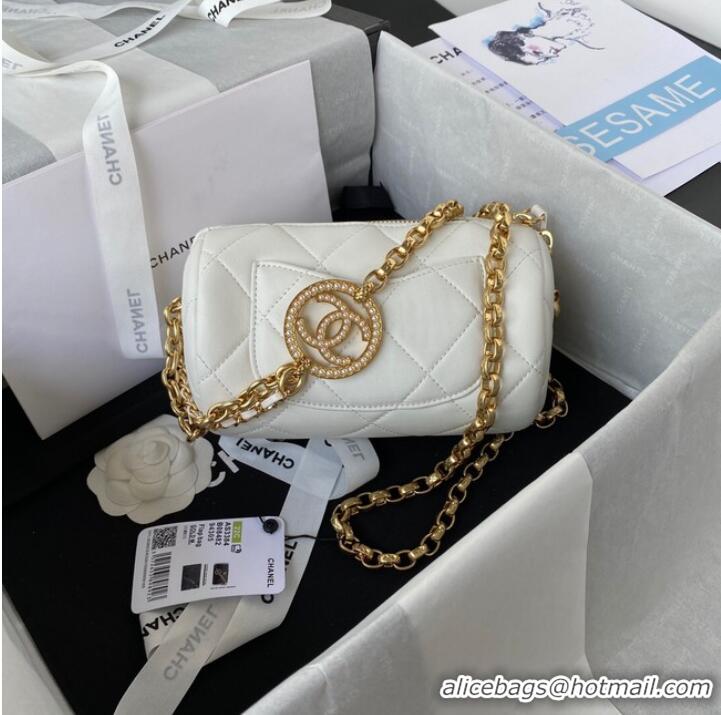 Traditional Specials Chanel MINI BOWLING BAG AS3384 white