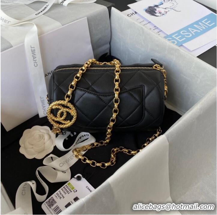 Well Crafted Chanel MINI BOWLING BAG AS3384 black