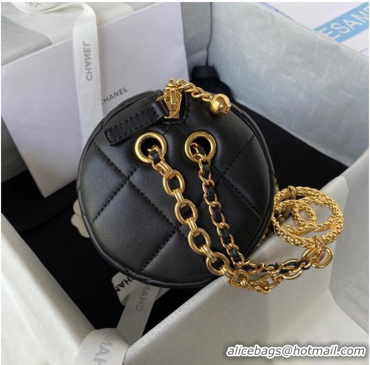 Well Crafted Chanel MINI BOWLING BAG AS3384 black