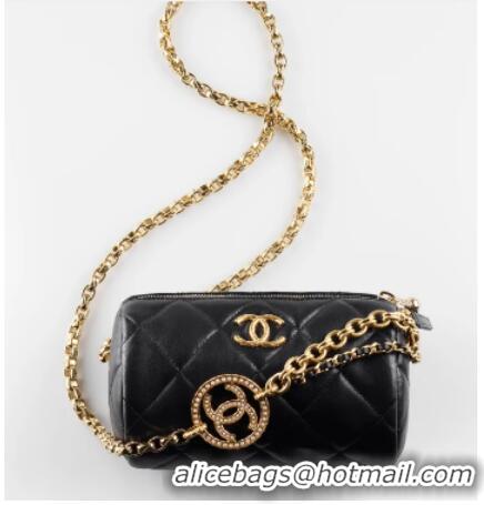 Well Crafted Chanel MINI BOWLING BAG AS3384 black