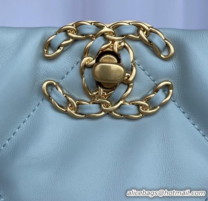 Super Quality CHANEL 19 SHOPPING BAG AS3519 light blue