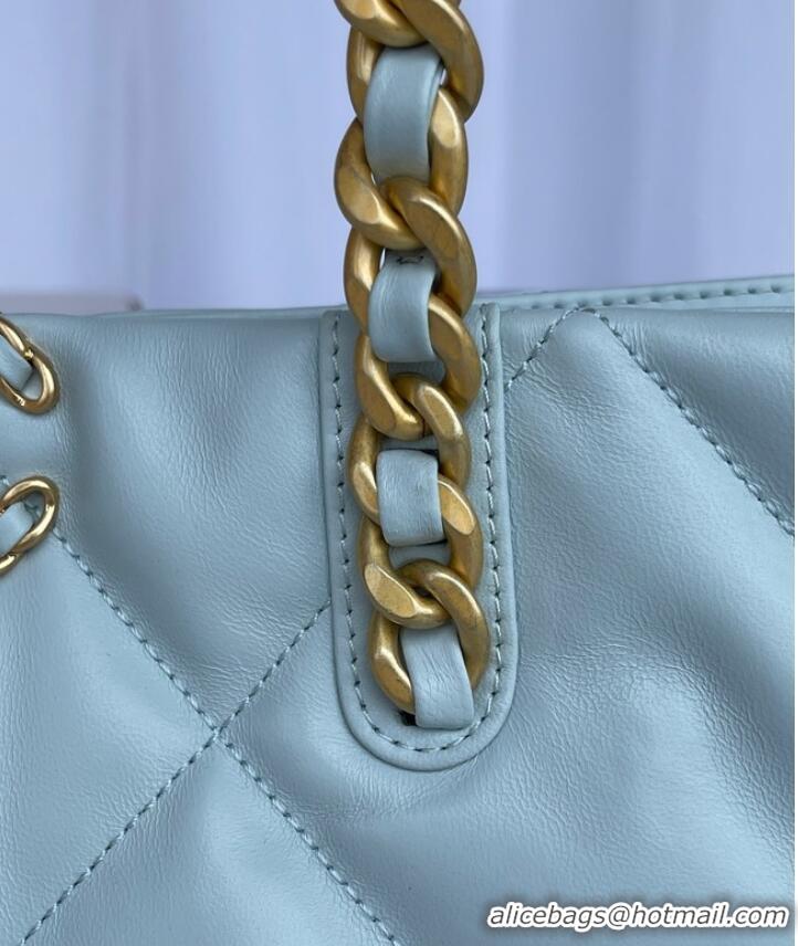 Super Quality CHANEL 19 SHOPPING BAG AS3519 light blue