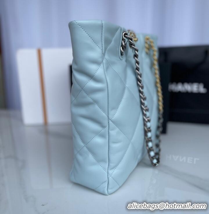 Super Quality CHANEL 19 SHOPPING BAG AS3519 light blue