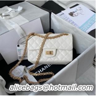 Best Price CHANEL CLASSIC WALLET ON CHAIN Calfskin & Gold-Tone Metal AS224 WHITE