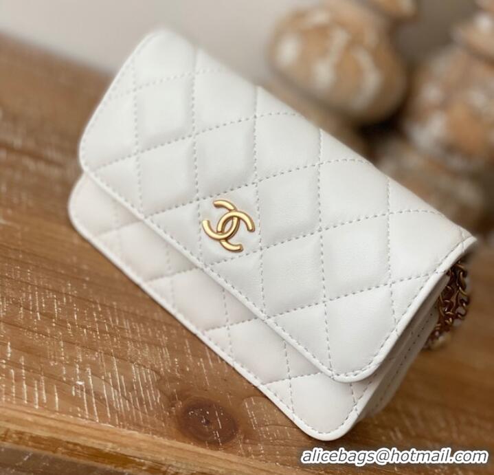 Fashion Luxury Chanel CLUTCH WITH CHAIN AP2929 white