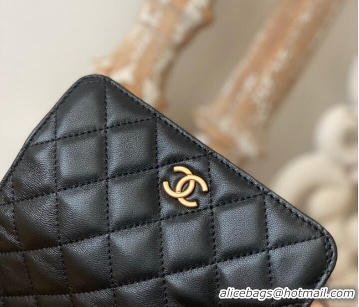 Famous Brand Chanel CLUTCH WITH CHAIN AP2929 black