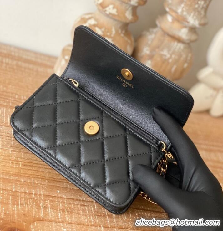 Famous Brand Chanel CLUTCH WITH CHAIN AP2929 black