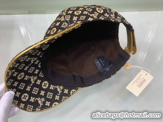 Popular Style Louis Vuitton Monogram Ox Jacquard Canvas Baseball Hat LV0175 Yellow 2021