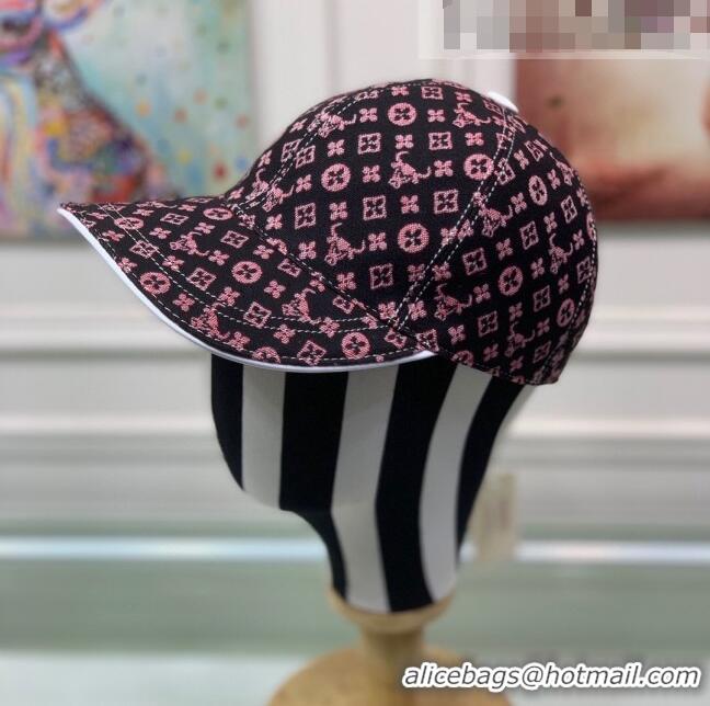 Well Crafted Louis Vuitton Monogram Ox Jacquard Canvas Baseball Hat LV0175 Pink 2021