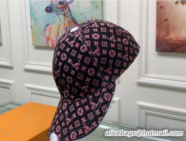 Well Crafted Louis Vuitton Monogram Ox Jacquard Canvas Baseball Hat LV0175 Pink 2021