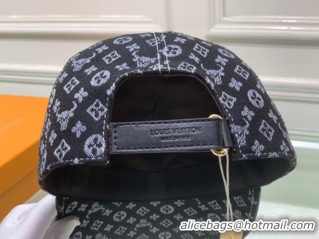 Unique Style Louis Vuitton Monogram Ox Jacquard Canvas Baseball Hat LV0175 Black 2021