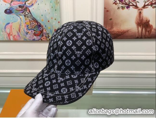 Unique Style Louis Vuitton Monogram Ox Jacquard Canvas Baseball Hat LV0175 Black 2021