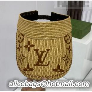 Buy Fashionable Louis Vuitton Monogram Raffia Visor Hat LV2503 Khaki 2021