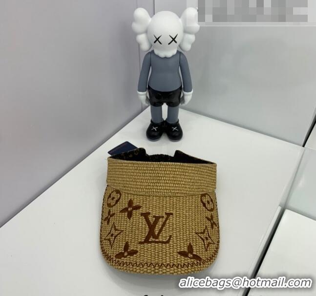 Buy Fashionable Louis Vuitton Monogram Raffia Visor Hat LV2503 Khaki 2021