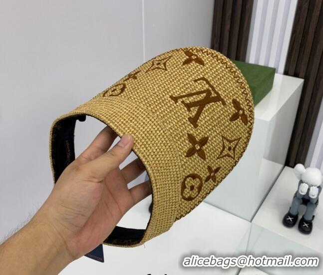 Buy Fashionable Louis Vuitton Monogram Raffia Visor Hat LV2503 Khaki 2021