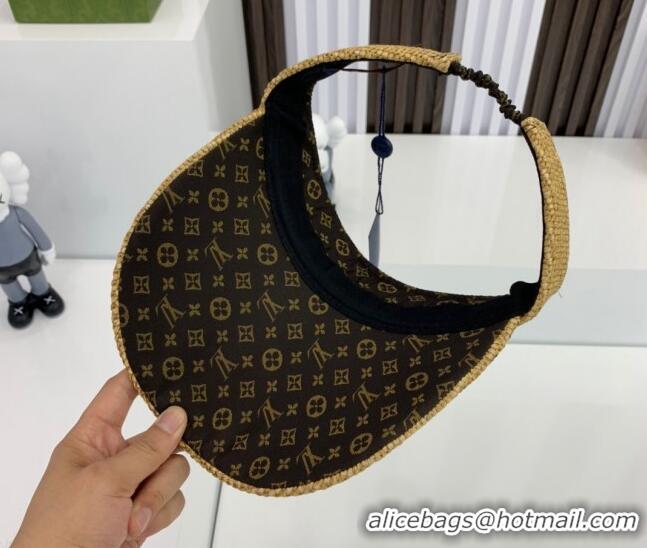 Buy Fashionable Louis Vuitton Monogram Raffia Visor Hat LV2503 Khaki 2021