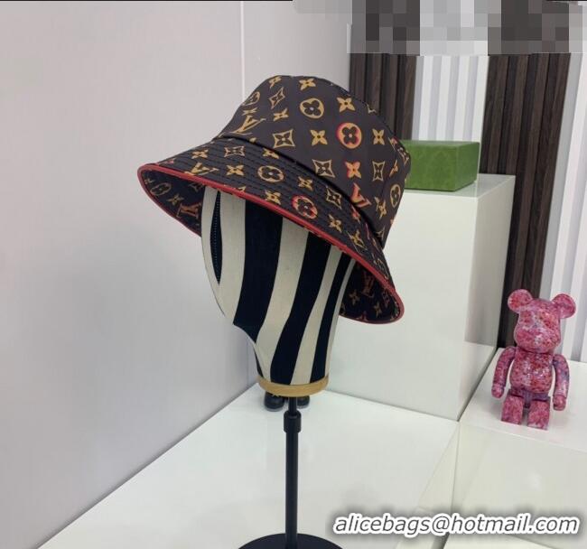 Top Quality Louis Vuitton Multicolored Monogram Bucket Hat LV1879 Brown 2021