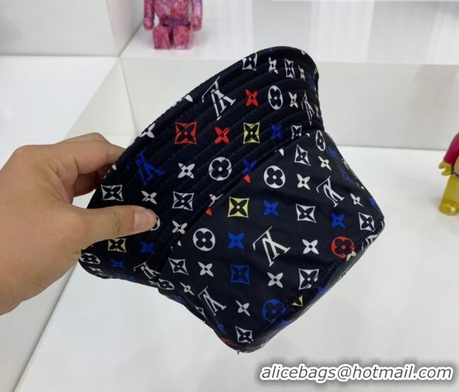 Super Quality Louis Vuitton Multicolored Monogram Bucket Hat LV1879 Black 2021