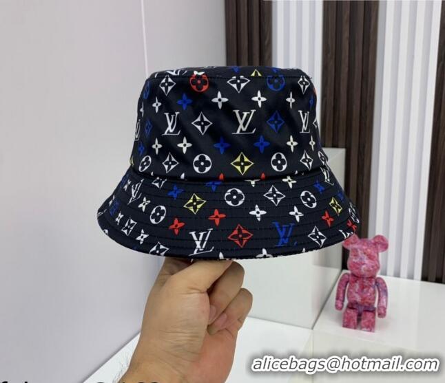 Super Quality Louis Vuitton Multicolored Monogram Bucket Hat LV1879 Black 2021