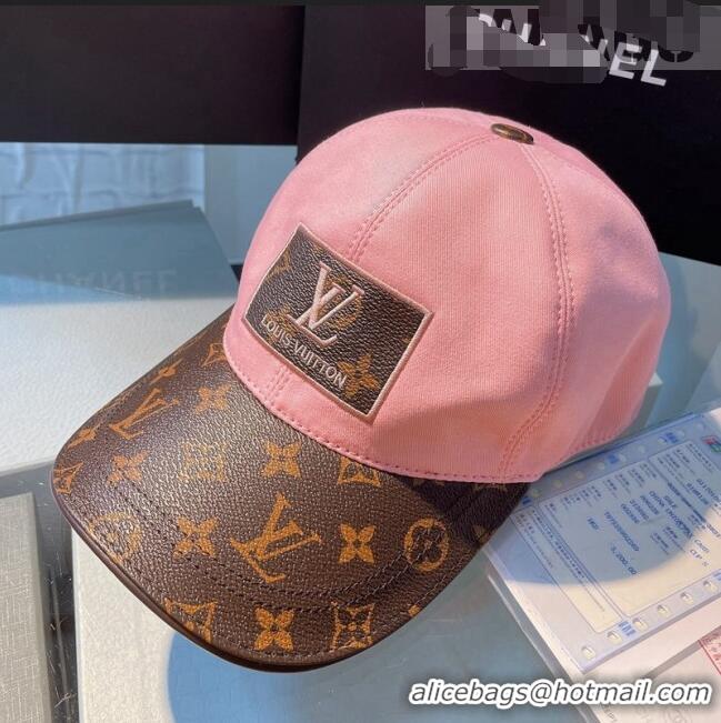 Affordable Price Louis Vuitton Monogram Canvas Baseball Hat LV1901 Pink 2021