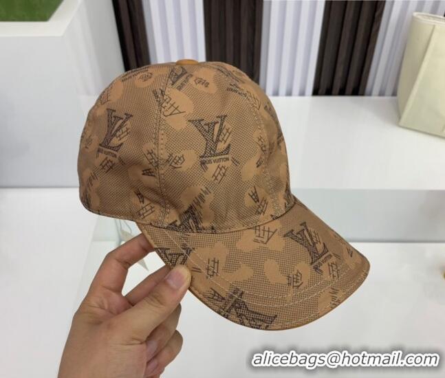 New Style Louis Vuitton Fabric Baseball Hat LV1902 Brown 2021