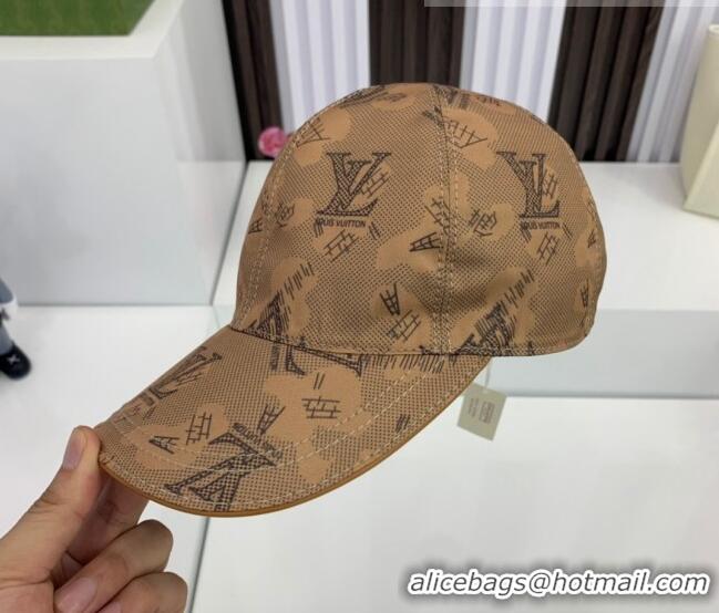 New Style Louis Vuitton Fabric Baseball Hat LV1902 Brown 2021