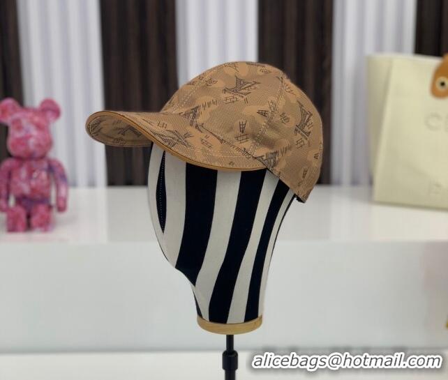 New Style Louis Vuitton Fabric Baseball Hat LV1902 Brown 2021