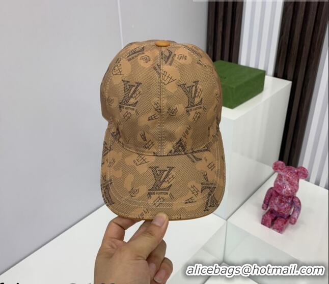 New Style Louis Vuitton Fabric Baseball Hat LV1902 Brown 2021