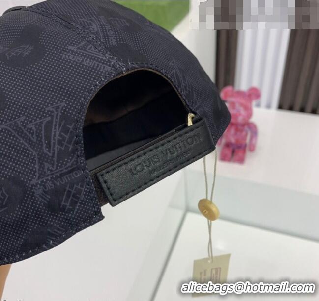 Top Quality Louis Vuitton Fabric Baseball Hat LV1902 Black 2021