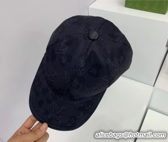 Top Quality Louis Vuitton Fabric Baseball Hat LV1902 Black 2021