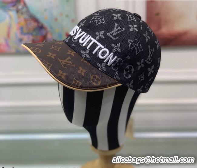 Promotional Louis Vuitton Monogram Denim Signature Baseball Hat LV2815 Black/Brown 2021