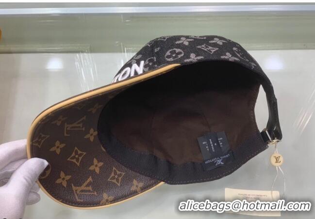 Promotional Louis Vuitton Monogram Denim Signature Baseball Hat LV2815 Black/Brown 2021