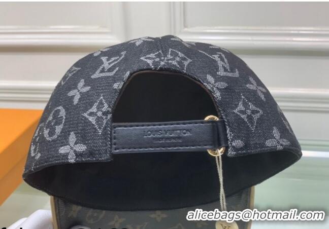 Promotional Louis Vuitton Monogram Denim Signature Baseball Hat LV2815 Black/Brown 2021