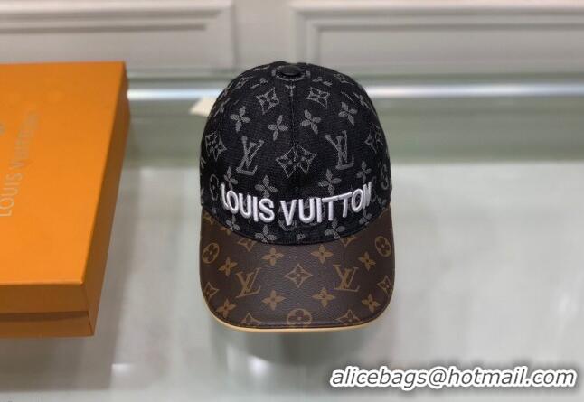 Promotional Louis Vuitton Monogram Denim Signature Baseball Hat LV2815 Black/Brown 2021