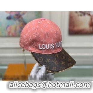 Hot Sell Louis Vuitton Monogram Denim Signature Baseball Hat LV2815 Pink/Brown 2021