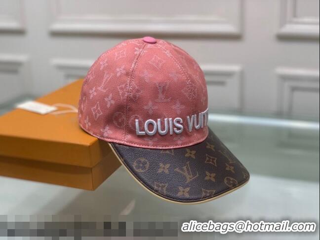 Hot Sell Louis Vuitton Monogram Denim Signature Baseball Hat LV2815 Pink/Brown 2021