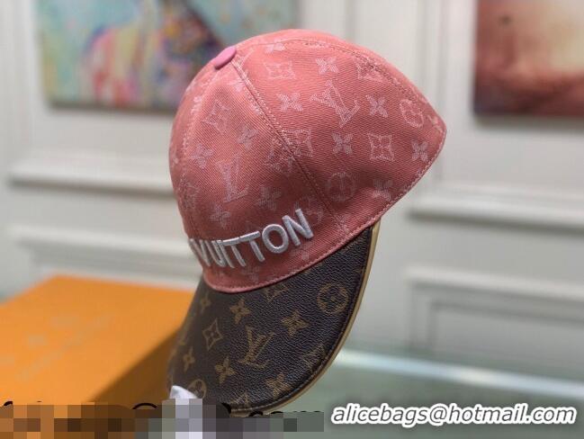 Hot Sell Louis Vuitton Monogram Denim Signature Baseball Hat LV2815 Pink/Brown 2021