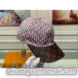 Grade Quality Louis Vuitton Monogram Striped Canvas Baseball Hat LV2819 Pink/Brown 2021