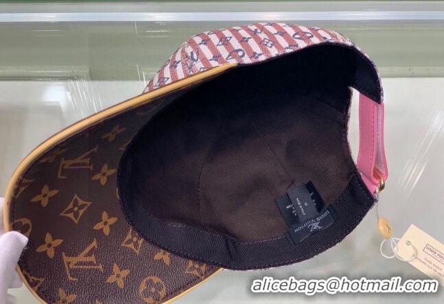 Grade Quality Louis Vuitton Monogram Striped Canvas Baseball Hat LV2819 Pink/Brown 2021