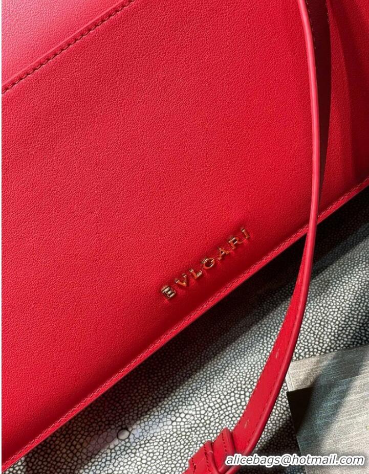 AAAAA Discount Bvlgari Serpenti Forever leather small crossbody bag 292833 red