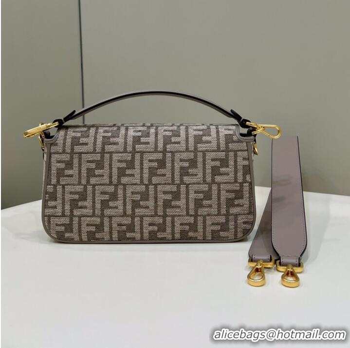 Classic Design Fendi Baguette Dove gray FF tapestry fabric bag 8BS010A