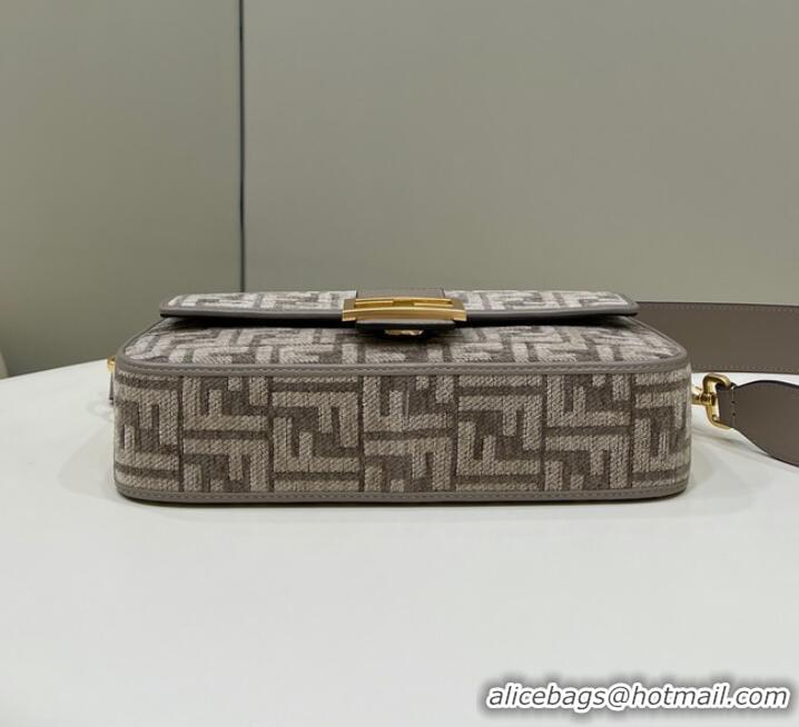 Classic Design Fendi Baguette Dove gray FF tapestry fabric bag 8BS010A