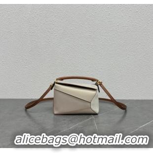 Hot Sell Cheap Loewe mini Puzzle Bag Original Leather 6124 gray