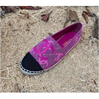 Luxury Chanel CC Denim Espadrilles G39028 Purple