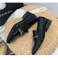 Grade Quality Chanel Patent Calfskin Chain Loafers G38559 Black