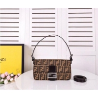 Classic Specials FENDI BAGUETTE fabric bag black 8BR011 Silver Hardware