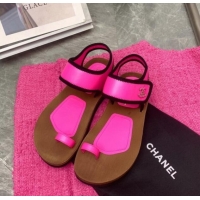 Luxury Chanel Thong Flat Slide Sandals Pink 062066