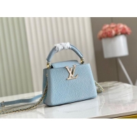 Top Grade Louis Vuitton CAPUCINES MINI M81190 light blue